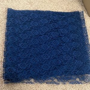 Navy blue lace table runners
